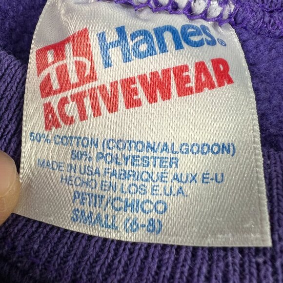 VTG 90s/80s Nature Sweatshirt Toddlers 6 Purple Faded Wolf Pack Crewneck - Picture 9 of 15